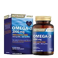 Nutraxin Omega-3 2000 мг Риб’ячий Жир – EPA та DHA – 60 м’яких капсул