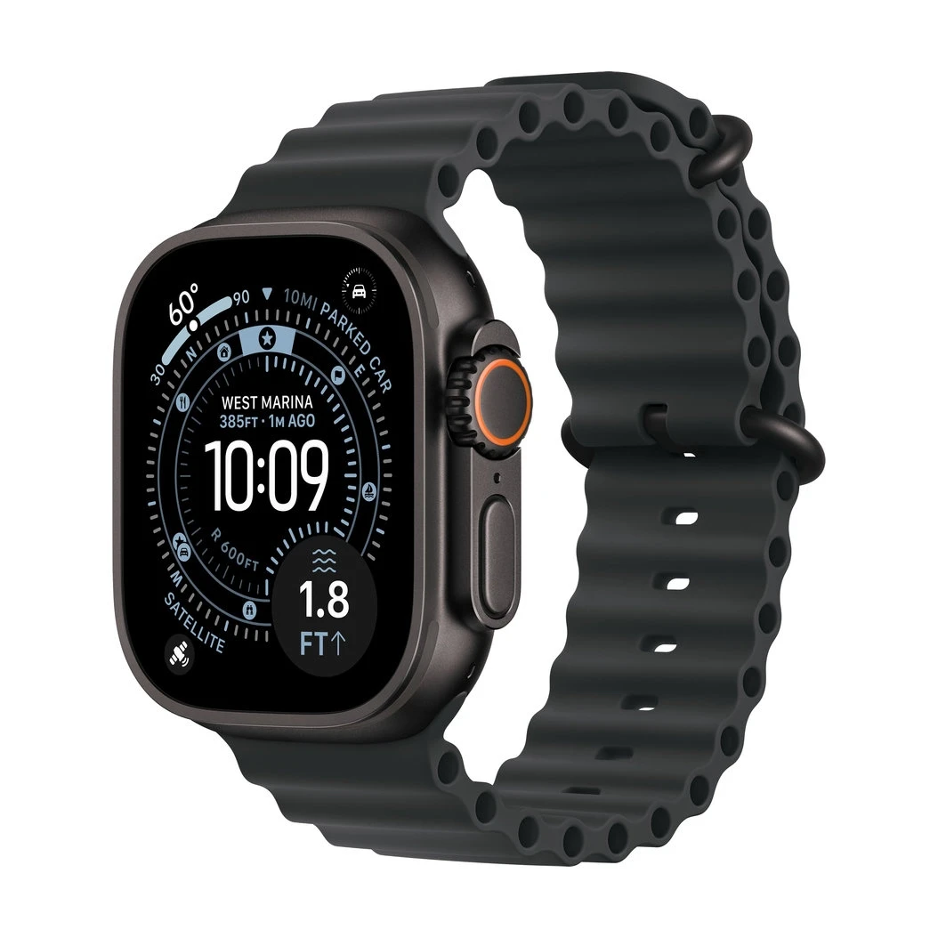 Apple Watch Ultra 3 GPS + Cellular 49mm Black Titanium Case with Black Ocean Band (MF0J4)