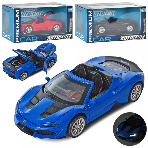 Машина металева AP-1743, 1:32, інерційна, 15см, звук, світло, двері відчиняються, фото 1