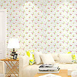 №111-4 Самоклеюча 3D панель "Троянди на білій цеглі" 77×70 см товщина 4 мм, фото 3