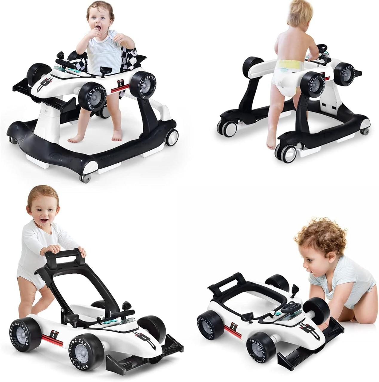 Дитячі ходунки каталки 4-в-1 з регульованою висотою