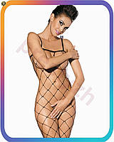 FS Комбинезон в крупную Flex Set сетку Obsessive черный для эротических игр с открытым доступом сексуа SET18-F