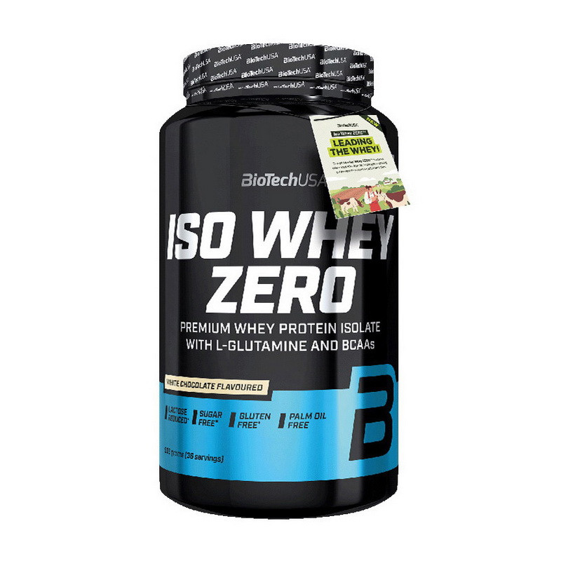 Сироватковий протеїн ізолят BioTech. Iso Whey Zero (908 g, strawberry), фото 1