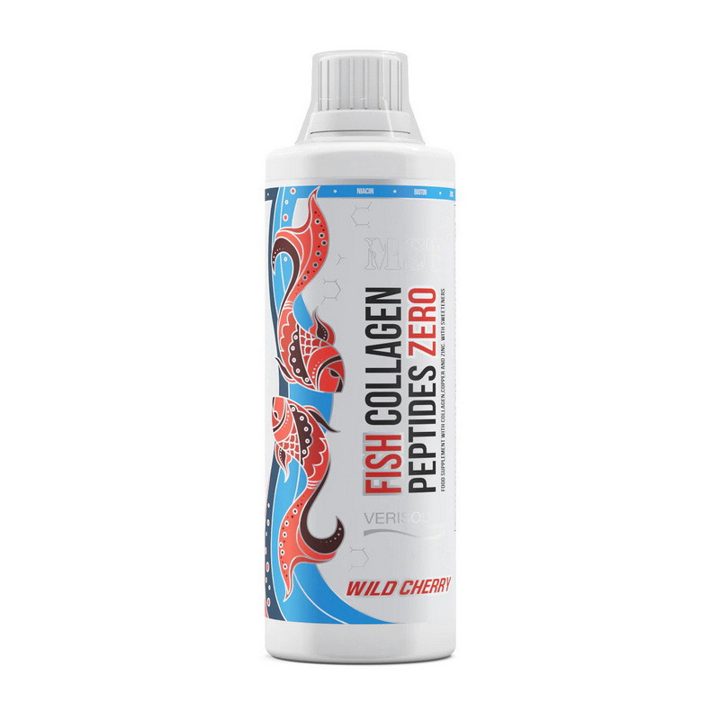 MST Fish Collagen Peptides Zero, 500 ml, дика вишня, Рідкий рибний колаген, фото 1