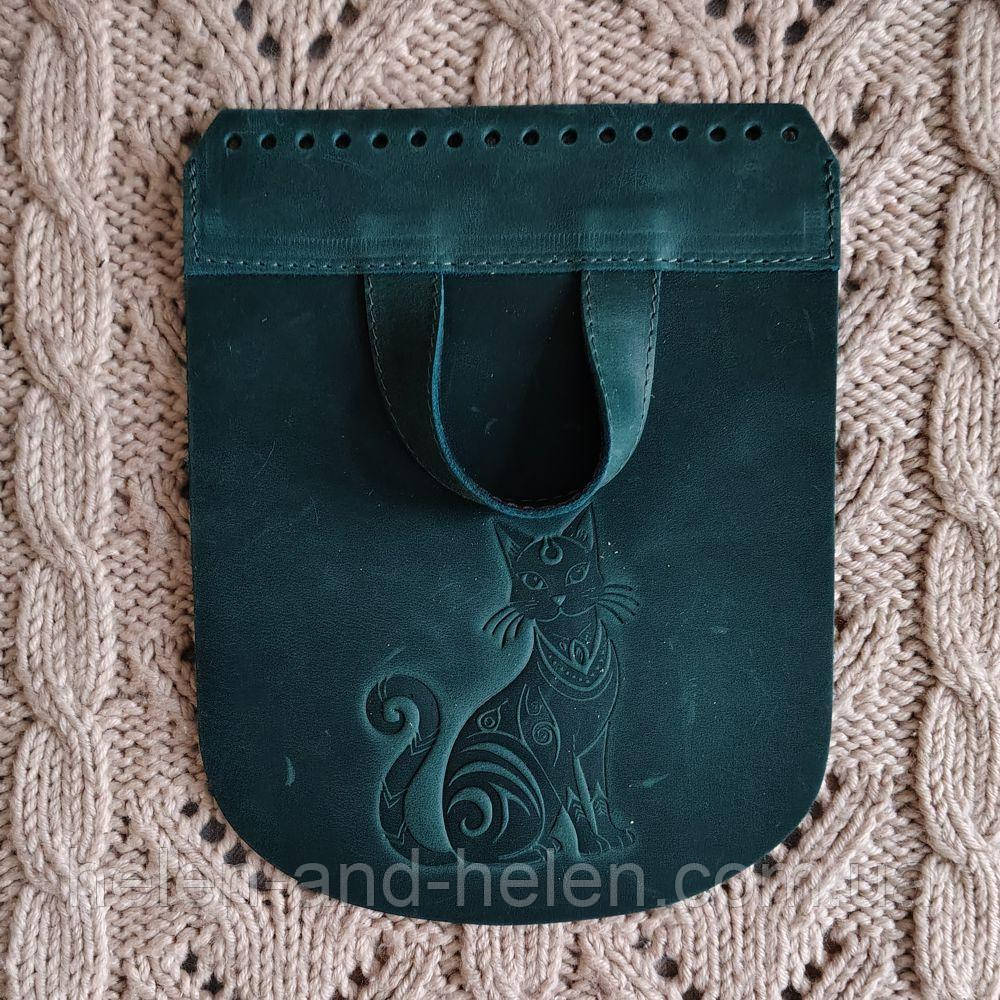 Клапан для рюкзака "Кішка". Колір Морська хвиля, фото 1