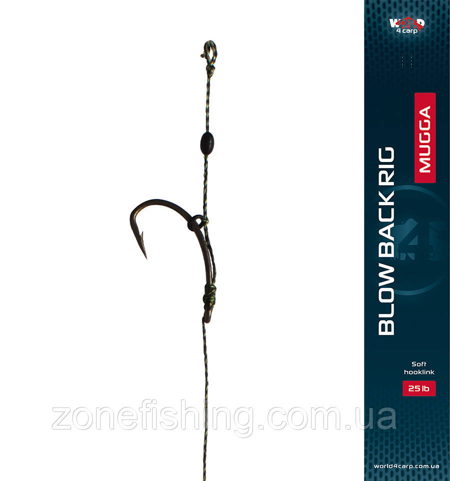 Готовий повідець із кільцем W4C BLOW BACK RIG, гачок MUGGA No 6, фото 1