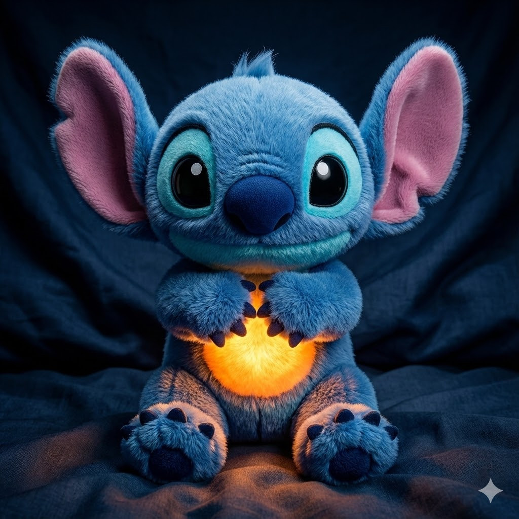 Інтерактивна м’яка іграшка Soft Toys «Стіч» з підсвіткою, музикою та ефектом дихання, фото 1