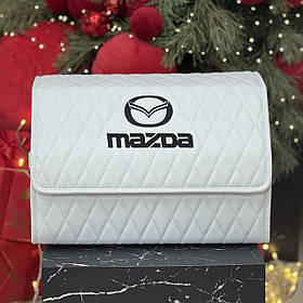 Преміум органайзер в багажник Mazda Diamond, розмір M (50 см), сумка-органайзер з вишивкою логотипу