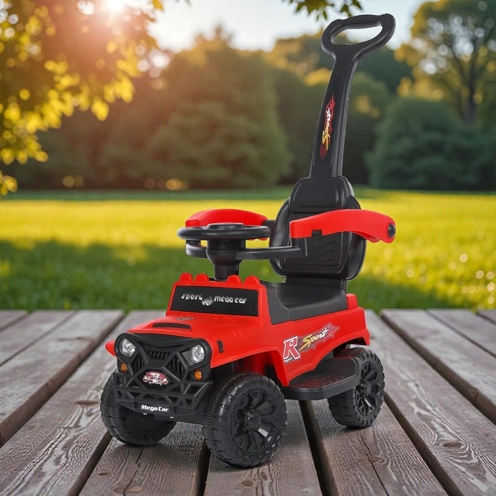 Каталка-толокар Bambi Racer M 4845 з батьківською ручкою, підсвіткою, музикою, MP3 та USB, фото 1