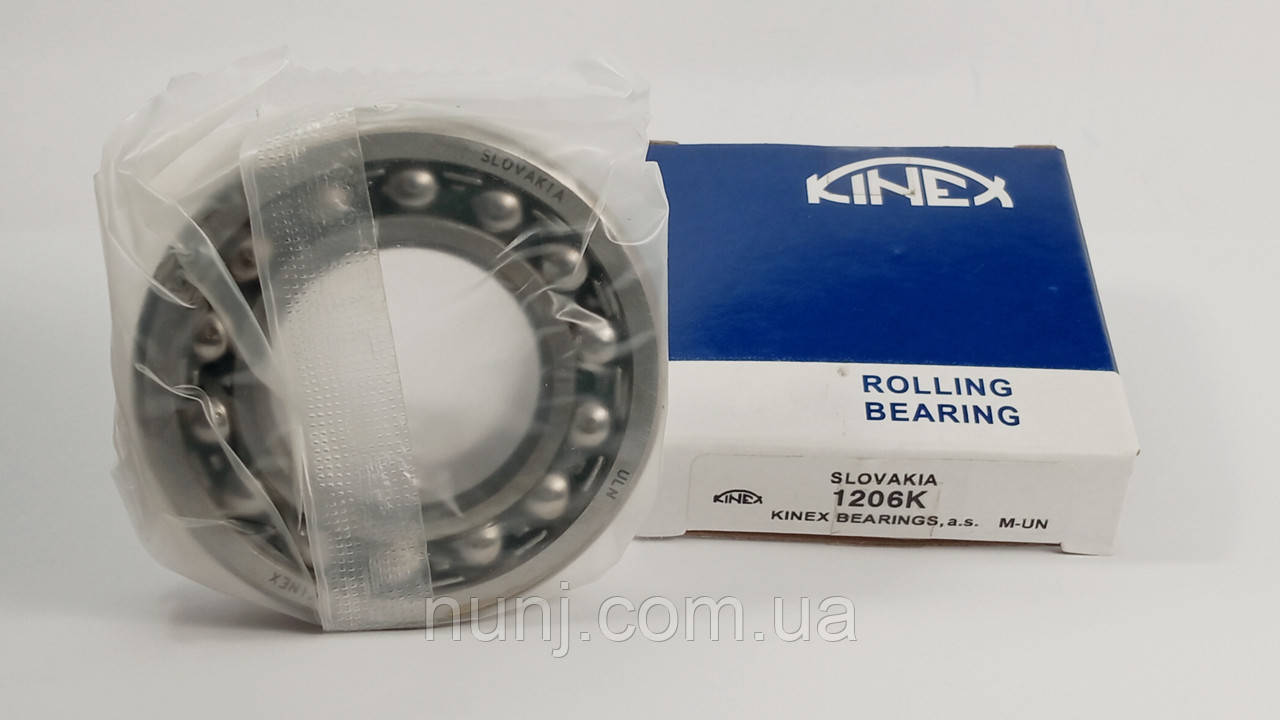 Підшипник 1206K Kinex розміри: 30*62*16 кульковий сферичний, фото 1