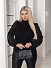 Жіноча елегантна кофта гольф в рубчик "Dazy"| Батал, фото 3