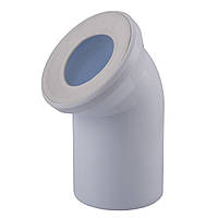 Коліно OPTIMUM для унітазу 45 ° D110 пластик OPTI 31410/227