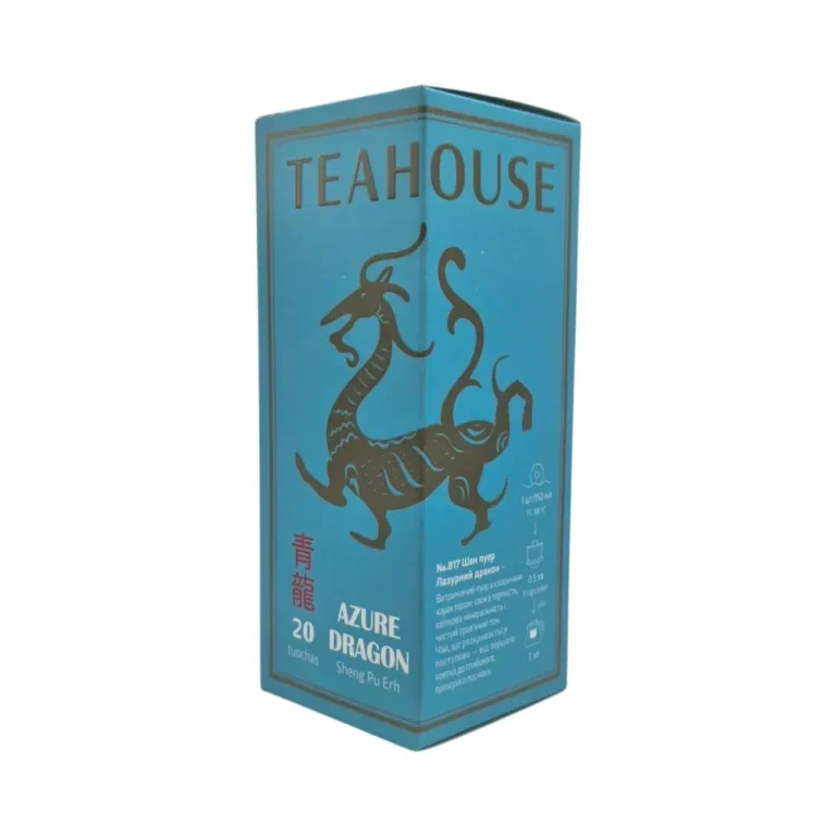 Чай Шен пуер Лазуровий дракон Teahouse №839, коробка міні точі 5г/20шт, фото 1