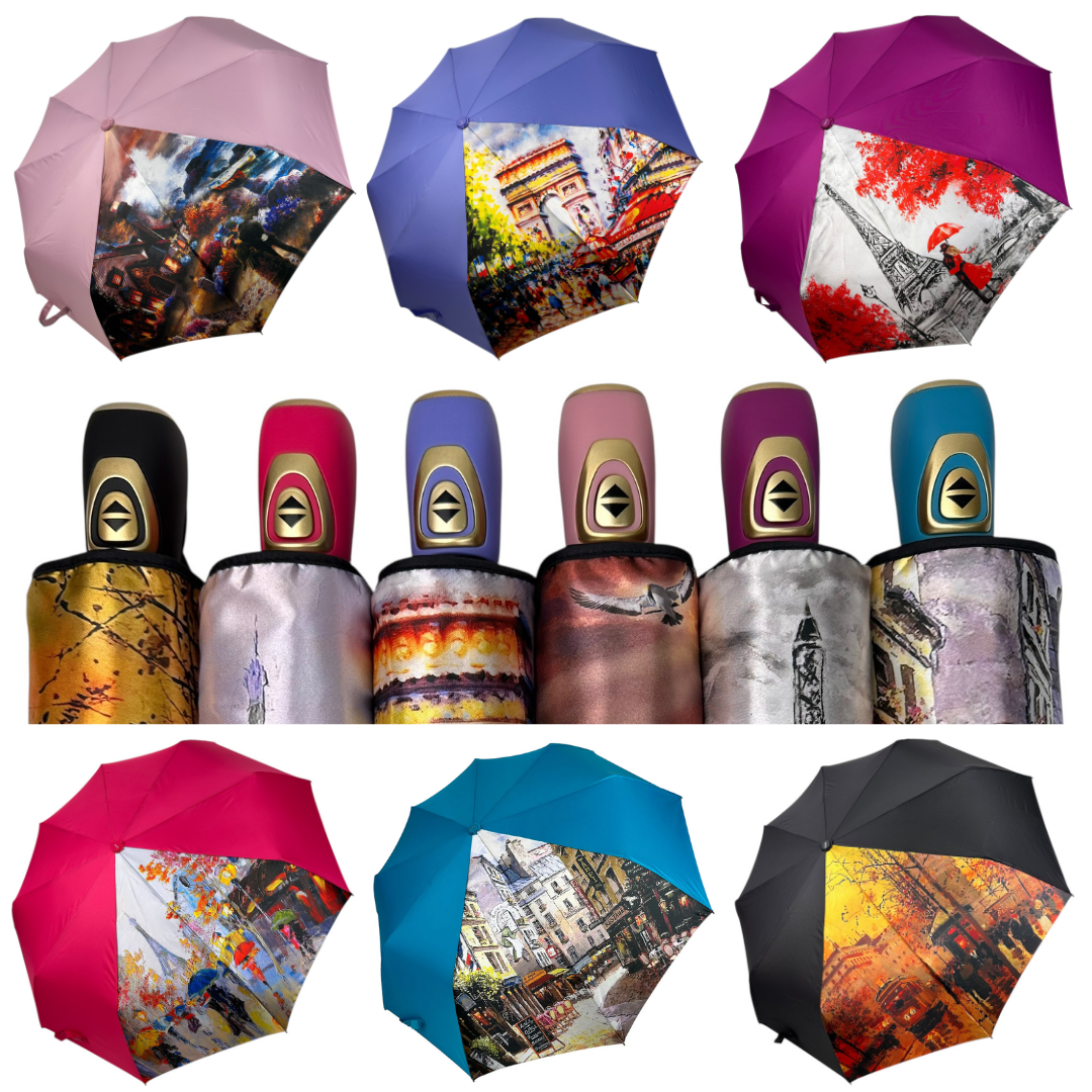 Оптом Жіноча парасоля автомат від Susino на 9 спиць антивітер з декоративною вставкою, TR 466