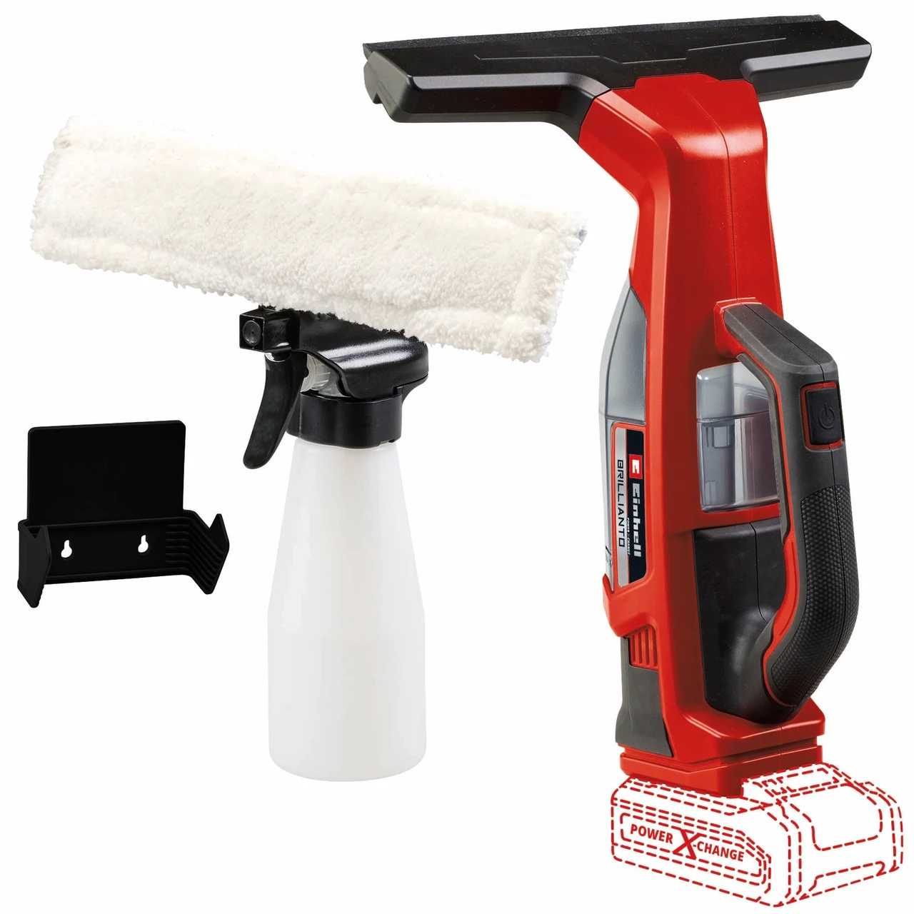 Віконний пилосос Einhell Brillianto 18V з розпилювачем без АКБ та ЗП (3437100)