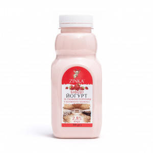 Zinka Біфідойогурт з козиного молока зі смаком полуниці 2,8% жиру /300г /