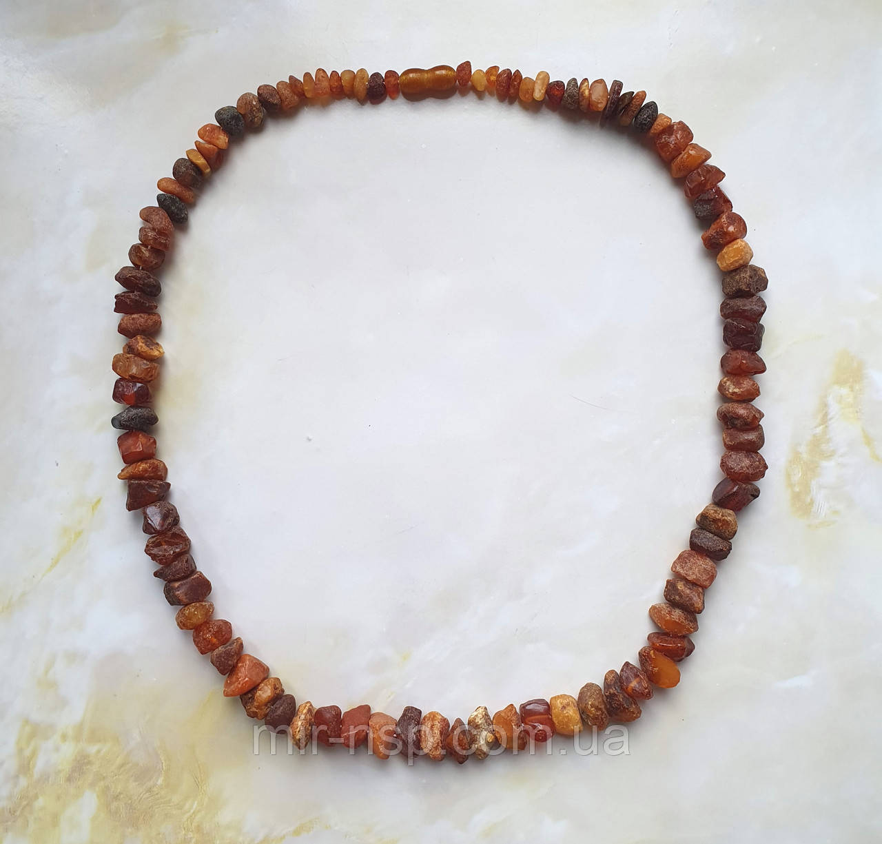 Намисто 100% натуральний лікувальний бурштин вага 34г довжина 57 см, фото 1