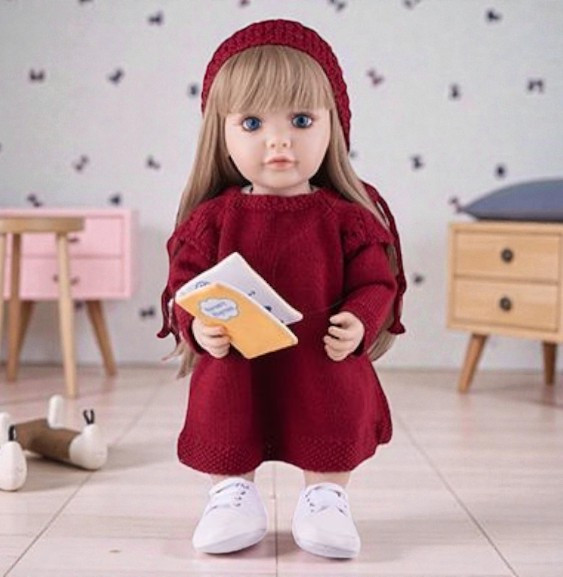 Лялька інтерактивна велика WToys (висота 55 см, пульт, озвуч. укр. мовою, відповідає на питання, мелодії, повторюшка) TK 7006-19, фото 1