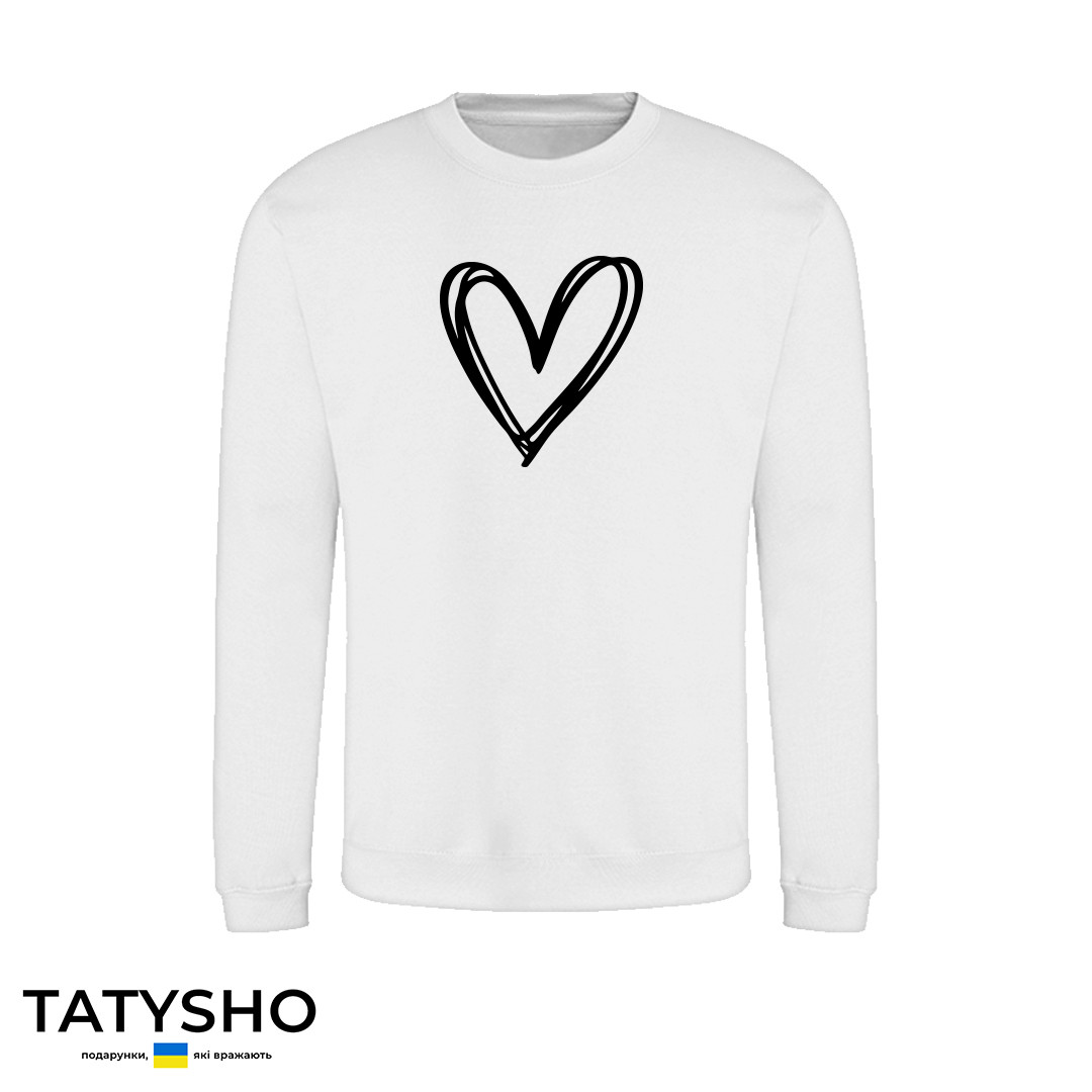 Світшот з принтом "СЕРЦЕ" від руки, ПРЕМІУМ, фото 1