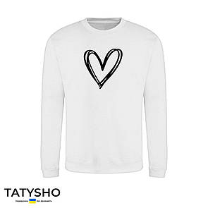 Світшот з принтом "СЕРЦЕ" від руки, ПРЕМІУМ