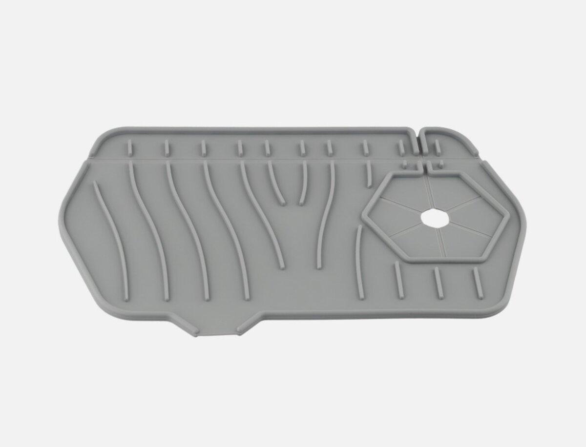 RB4 силіконовий килим для мийки сірий VALESO 24*15, фото 1