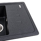 Гранітна мийка для кухні VALESO LIANA 6243 матова Карбон, фото 4