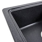 Гранітна мийка для кухні VALESO LIANA 6243 матова Карбон, фото 5