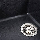 Гранітна мийка для кухні VALESO LIANA 6243 матова Карбон, фото 6