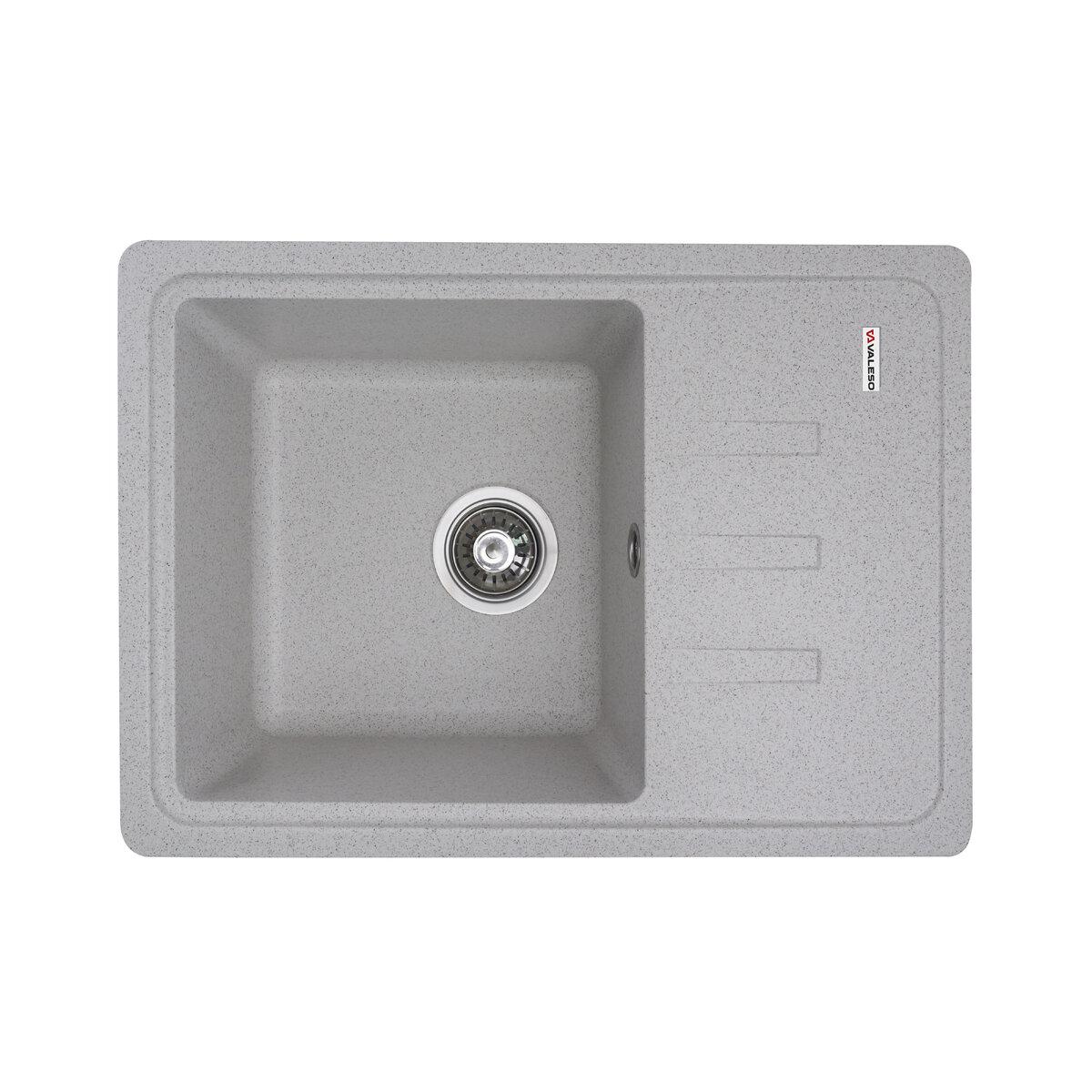 Гранітна мийка для кухні VALESO LIANA 6243 матова Топаз, фото 1