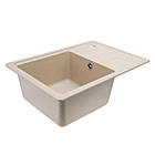 Гранітна мийка для кухні VALESO LIANA 6243 матова Сафарі, фото 3