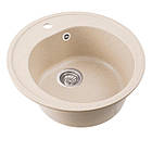 Гранітна мийка для кухні VALESO LUNA 510 матова Сафарі, фото 3