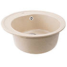 Гранітна мийка для кухні VALESO LUNA 510 матова Сафарі, фото 4