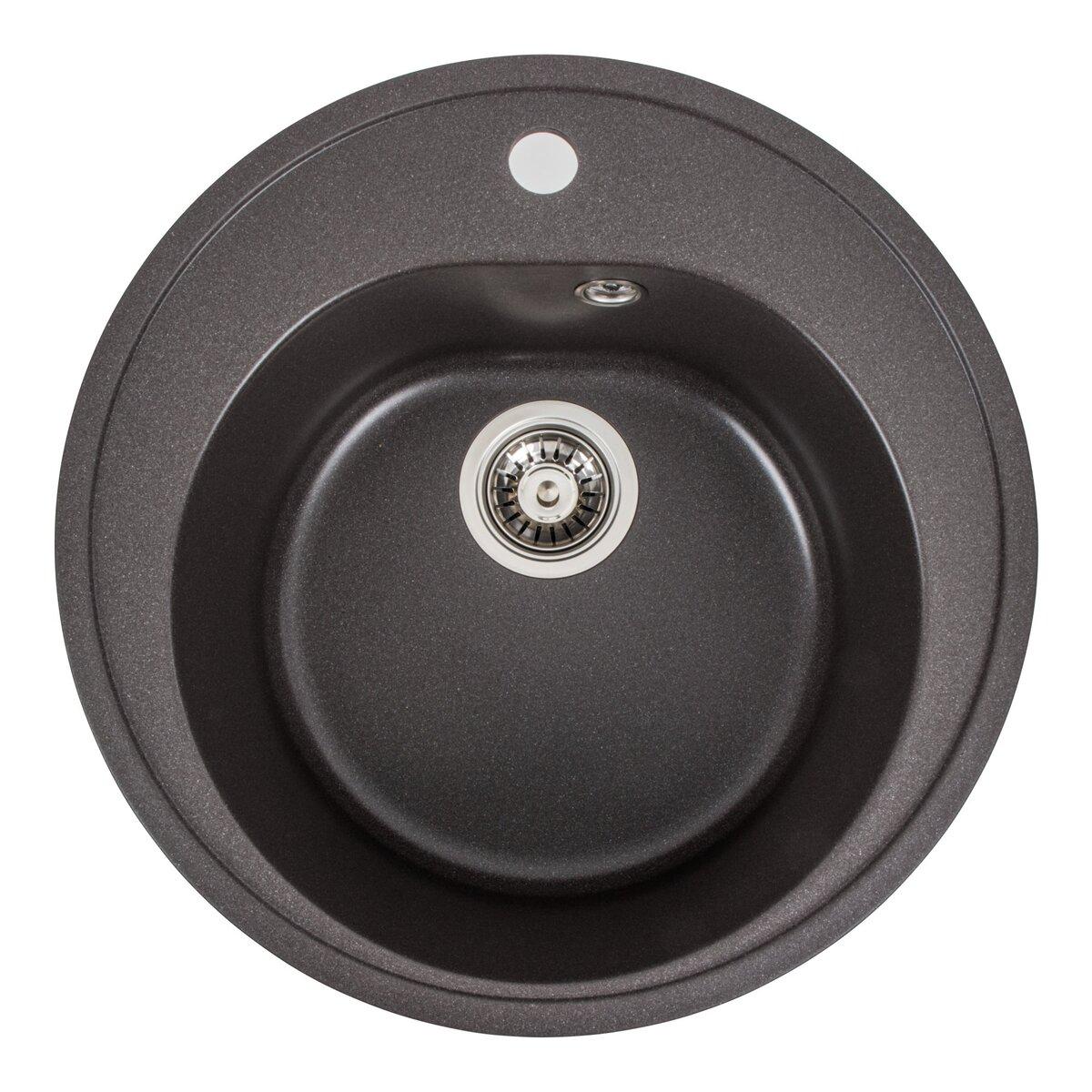 Гранітна мийка для кухні VALESO 510 LUNA матовая Гренадін, фото 1