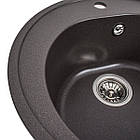 Гранітна мийка для кухні VALESO 510 LUNA матовая Гренадін, фото 3