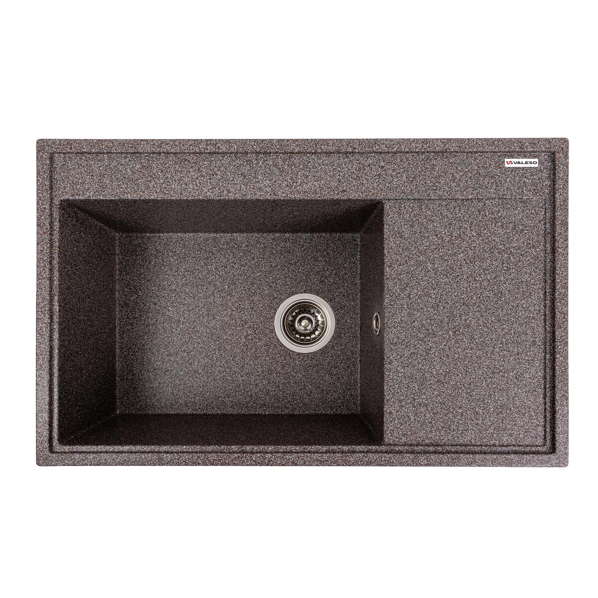 Гранітна мийка для кухні VALESO AZURIT 7950 матова Мікс, фото 1