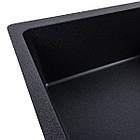 Гранітна мийка для кухні VALESO 7850 ROMA матовий Карбон, фото 3