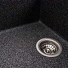 Гранітна мийка для кухні VALESO CASCADA 7050 матова Графіт, фото 4