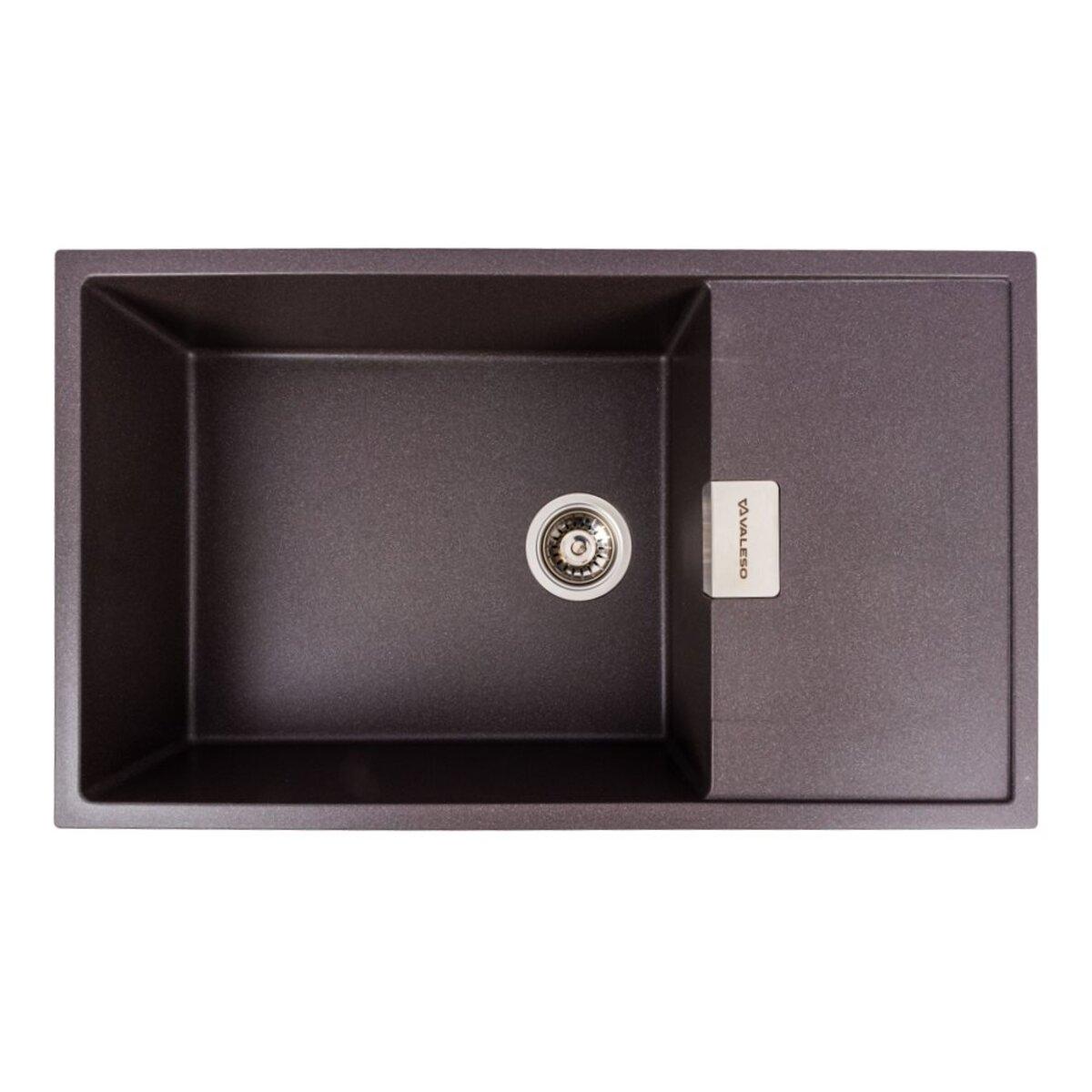 Гранітна мийка для кухні VALESO DIAMOND 8650 матова Гренадін, фото 1