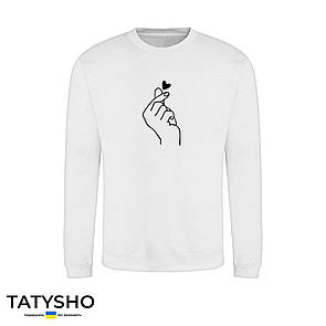 Світшот з принтом "Серце пальцями", ПРЕМІУМ