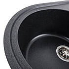 Гранітна мийка для кухні VALESO LIRA 7750 матова Карбон, фото 4