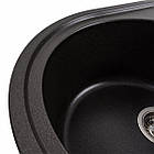 Гранітна мийка для кухні VALESO LIRA 7750 матова Моріон, фото 2