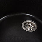 Гранітна мийка для кухні VALESO LIRA 7750 матова Моріон, фото 3