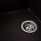 Гранітна мийка для кухні VALESO 6250 ZIRKONE матова Темна скеля, фото 3