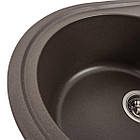 Гранітна мийка для кухні VALESO 7750 LIRA матова Темна скеля, фото 3