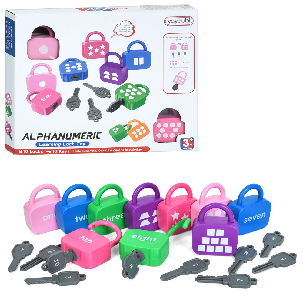 Розвиваюча логічна іграшка Монтессорі 206 Навчальні замки з ключами, фото 1