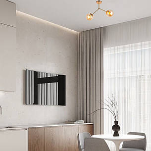 Стельова люстра з двома плафонами (52-9811-2 GD+BR), фото 2