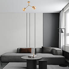 Стельова люстра з двома плафонами (52-9811-2 GD+BR), фото 3