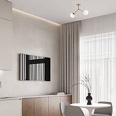 Стельова люстра з двома плафонами (52-9811-2 GD+WH), фото 3