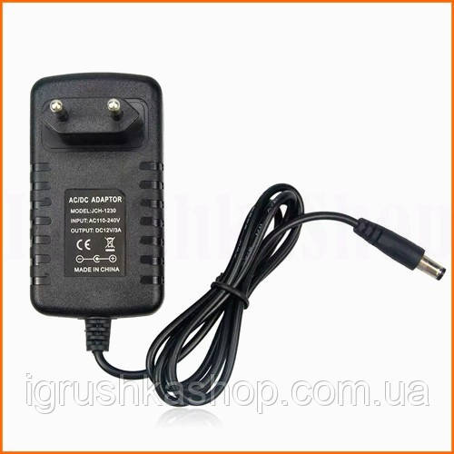 Блок живлення 12В 3А адаптер для зарядного пристрою для планшетів роутерів LED пристроїв штекер 5.5х2.5 мм 36Вт, фото 1