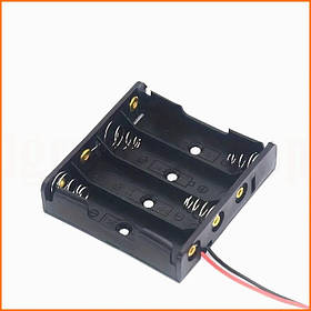 Бокс для батарейок 4 елементи AAA 6 В з проводами для Arduino та DIY проектів тримач акумуляторів
